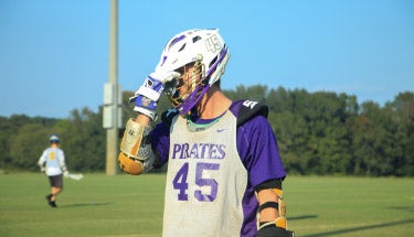 Student in lacrosse gear