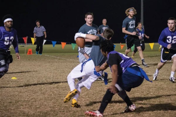 ECU students playing rugby